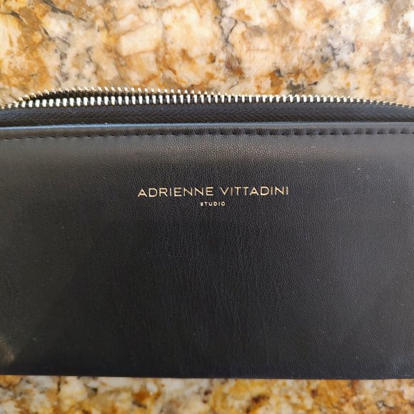 Adrienne Vittadini studio black wallet. 8"X4.5" faux leather, un-used. - Picture 3 of 12